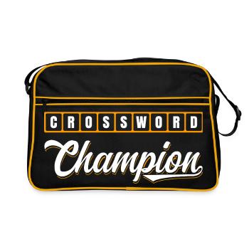 Crossword Champion Typography Design - Retro Bag - black/gold - Front