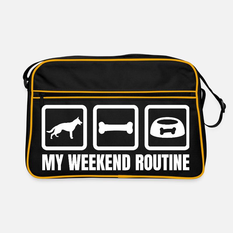 Meine Wochenendroutine Retro Tasche