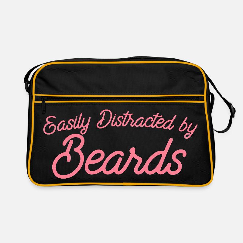Easily Distracted by Beards Retro Bag