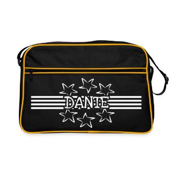 Prénom Dante - Sac Retro - noir/or - Devant