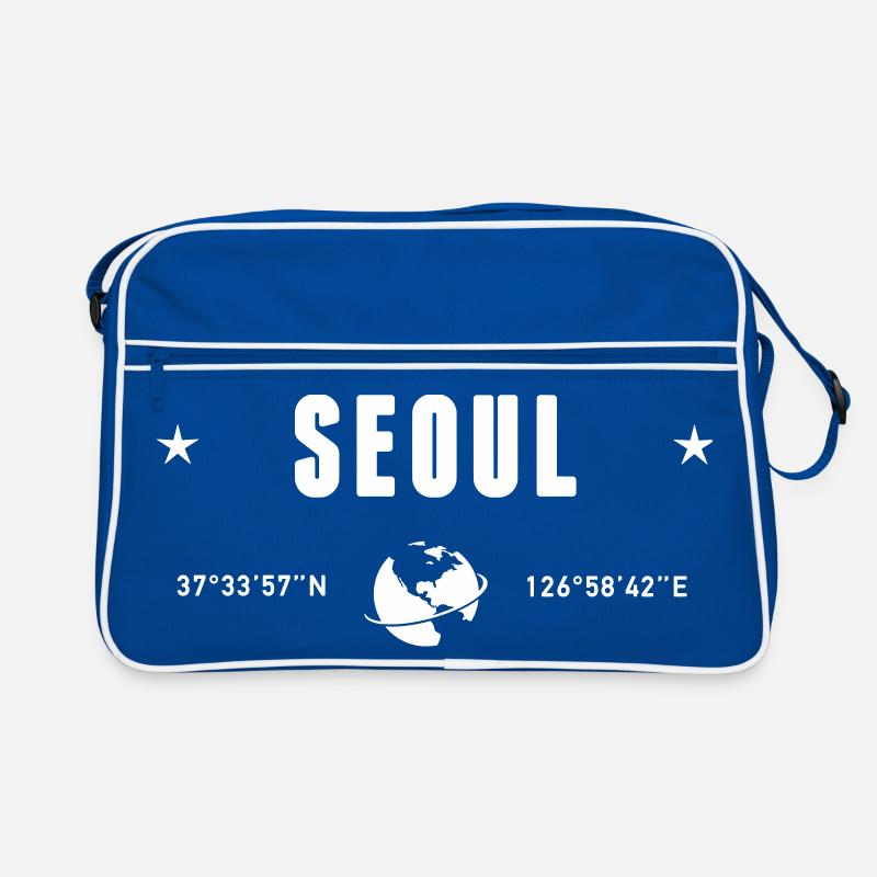 Séoul Corée du Sud Coordonnées Planète Terre Sac Retro