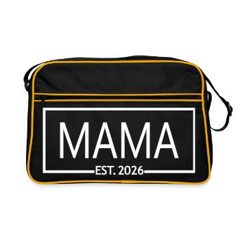 Annonce de la future grossesse de maman fondée en 2026 - Sac Retro - noir/or - Devant