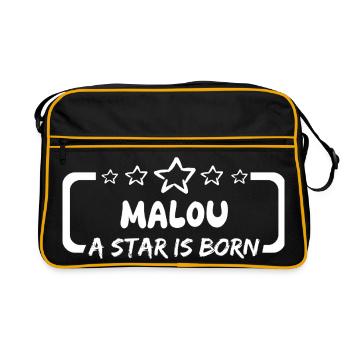 Gift for Malou - Retro Bag - black/gold - Front