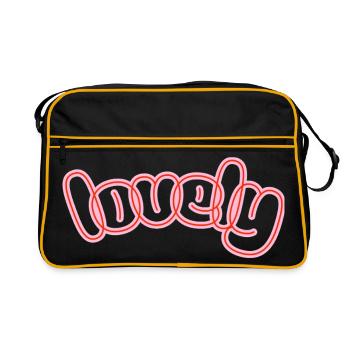 Joli logo en écriture néon - Sac Retro - noir/or - Devant