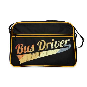Look rétro du chauffeur de bus - Sac Retro - noir/or - Devant