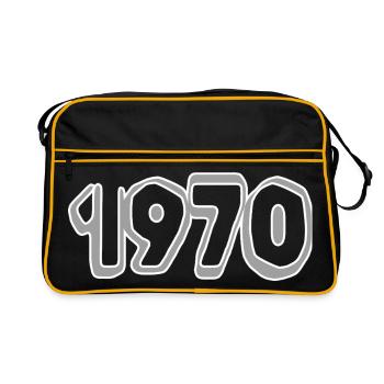 Année 1970 - Sac Retro - noir/or - Devant