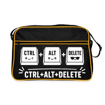 Ctrl Alt Delete Cute Key Trio - Retro Bag - black/gold - Front