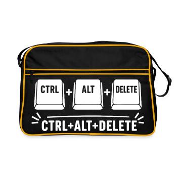 Shortcuts Ctrl Alt Delete Black - Retro Bag - black/gold - Front