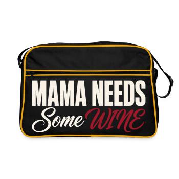 Mom Needs Wine - Funny Wine T-Shirt - Retro Bag - black/gold - Front