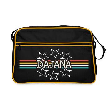 Dajana as a given name - Retro Bag - black/gold - Front