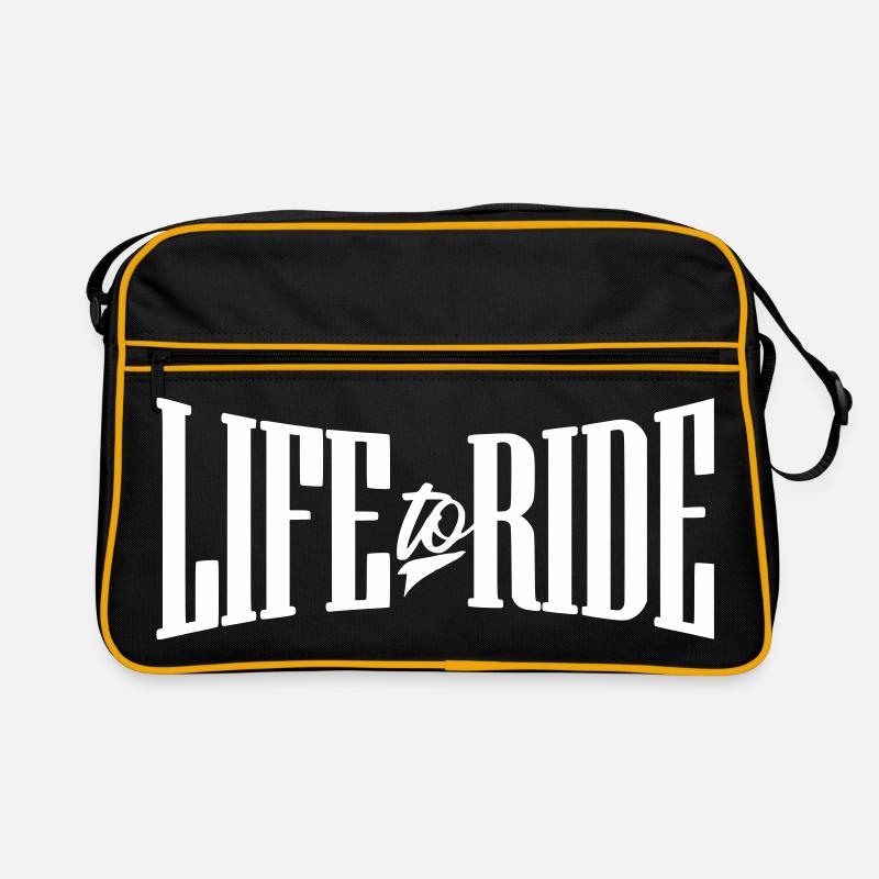 life to ride chopper bobber custom motorrad Retro Tasche