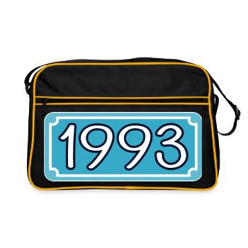 Année 1993 - Année 93 - LETTRAGE - Sac Retro - noir/or - Devant