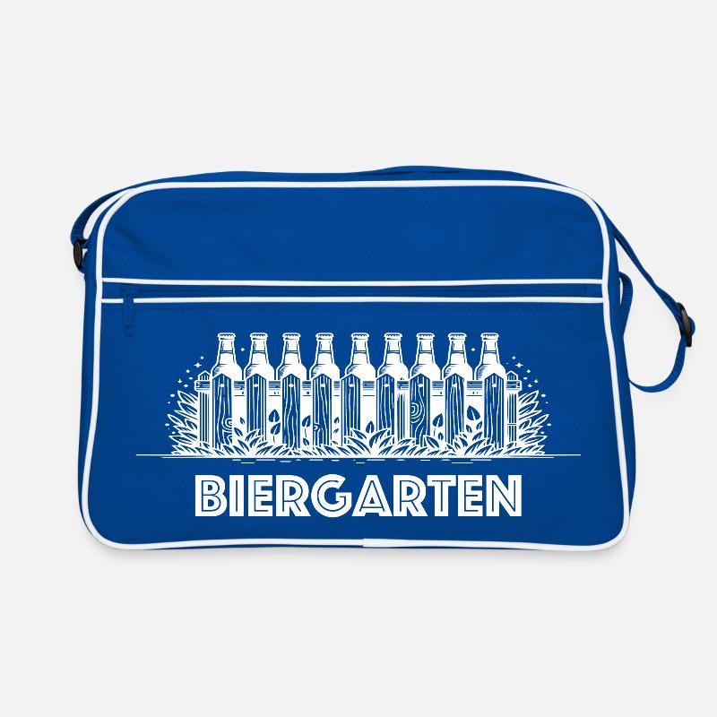 biergarten bier wortspiel biertrinker Retro Tasche