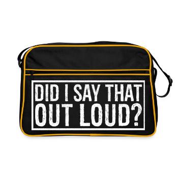 did I say that out loud - Retro Bag - black/gold - Front