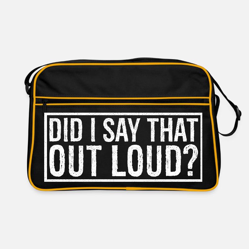 est-ce que j’ai dit ça à haute voix - Sac Retro - noir/or