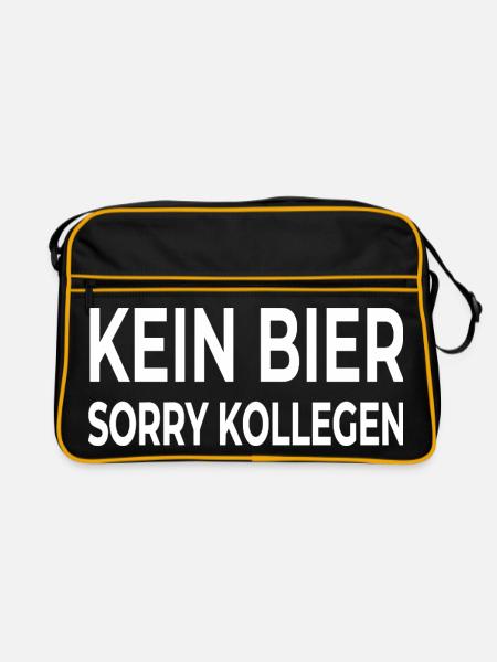 Bier - Retro Tasche - Schwarz/Gold