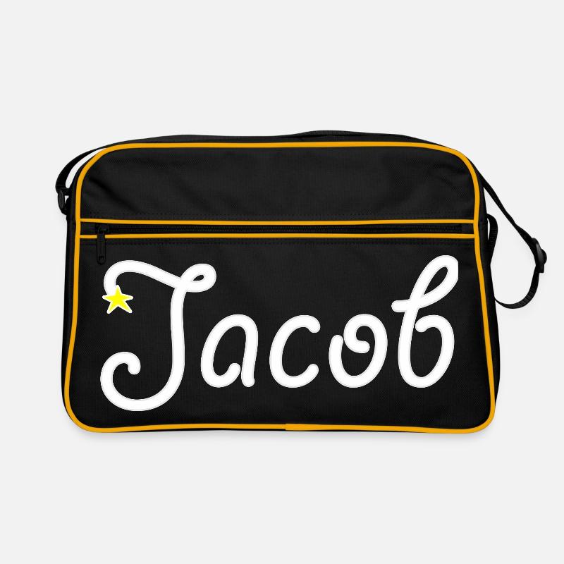 Jakob - Retro Tasche - Schwarz/Gold