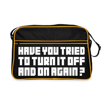 Éteindre – Nerd Geek Computer Support TBBT - Sac Retro - noir/or - Devant