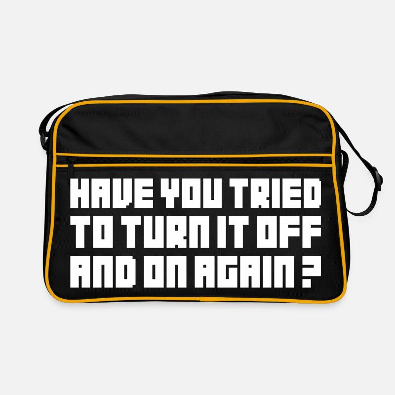Turning It Off – Nerd Geek Computer Support TBBT Retro Tasche