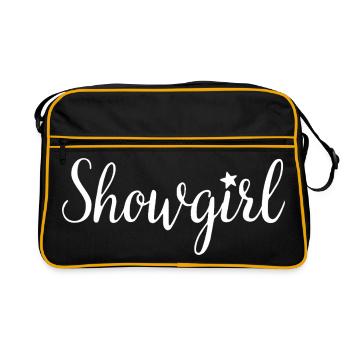 Pretty Script Showgirl-Élégance et Confiance - Sac Retro - noir/or - Devant