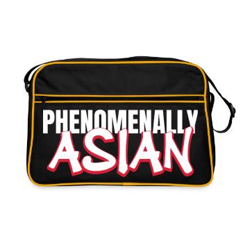 Phenomenally Asian Heritage Empowerment Art - Retro Tasche - Schwarz/Gold - Vorne