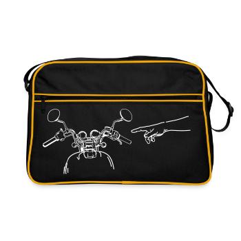 Index de guidon de moto Dieu - Sac Retro - noir/or - Devant