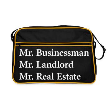 Mr. Businessman Mr. Landlord Mr. Real Estate  - Retro Tasche - Schwarz/Gold - Vorne