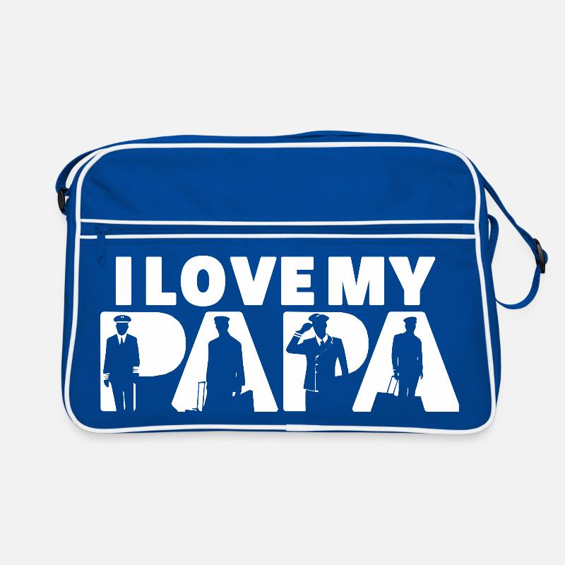 Ich liebe meinen Papa Pilot Luftfahrt Vaterschaft Pilot Pilot Papa Retro Tasche