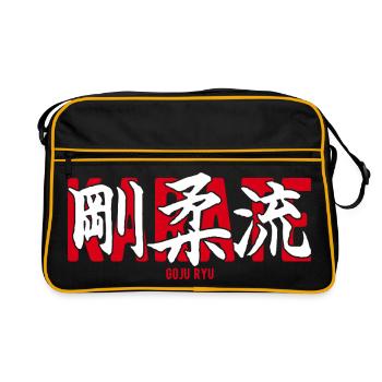 Goju Ryu Karate Martial Arts Dojo Kanji Japon - Sac Retro - noir/or - Devant