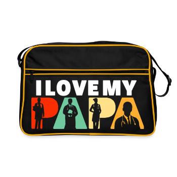 Doctor Papa Medical Professional Silhouette Art - Retro Bag - black/gold - Front