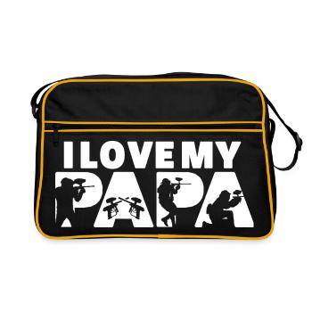 Manger du sommeil Paintball Répéter un passe-temps drôle - Sac Retro - noir/or - Devant
