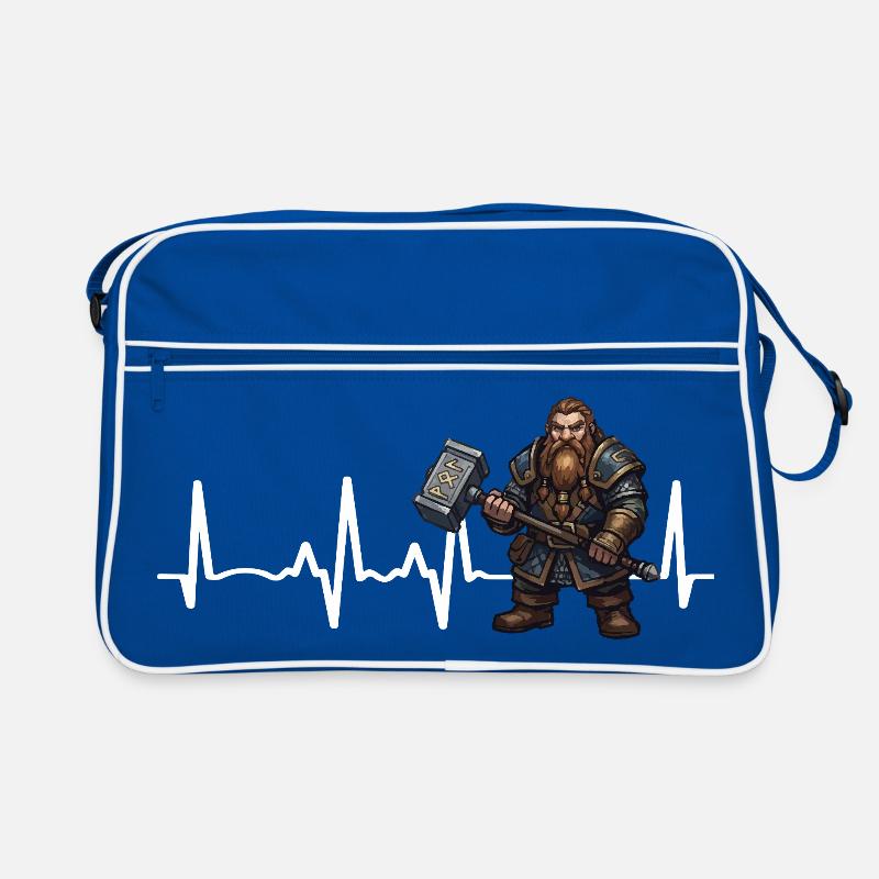 Dwarf Hammer Herzschlag Retro Tasche