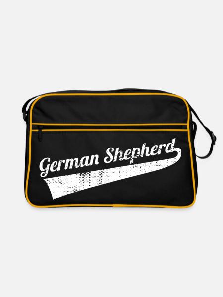 German Shepherd - Retro Bag - black/gold - Front