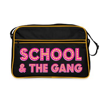 School & the Gang - Girlie shirt for school children - Retro Bag - black/gold - Front