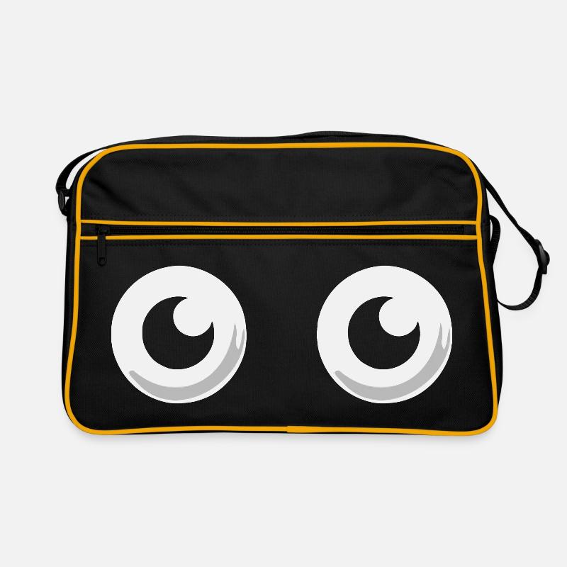 Big Round Googly Eyes Bob, Cap - Retro Bag - black/gold