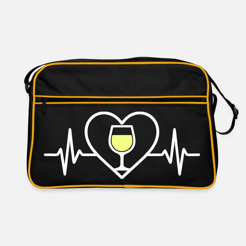 Vin Blanc Cœur Sac Retro