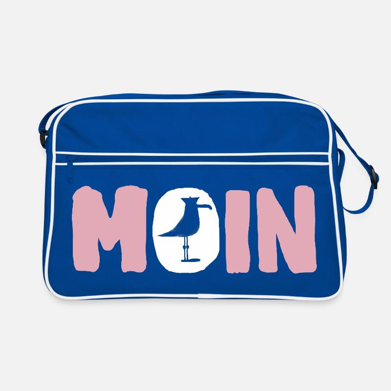Moin mit Möwe Retro Tasche