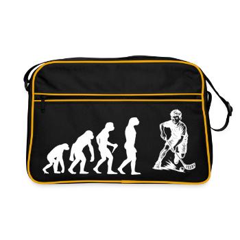 Simply floorball timeless design - Retro Bag - black/gold - Front