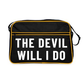 The Devil Will I Do Denglish - Retro Bag - black/gold - Front