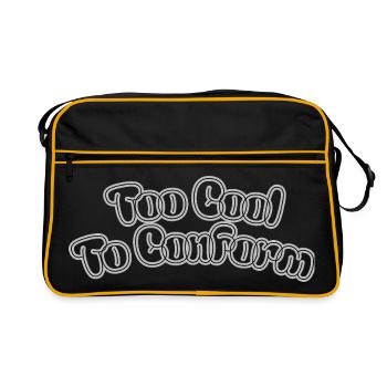 Trop cool pour se conformer – Lettrage statement - Sac Retro - noir/or - Devant