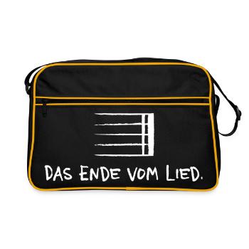 La fin de la chanson – jeu de mots musical drôle - Sac Retro - noir/or - Devant