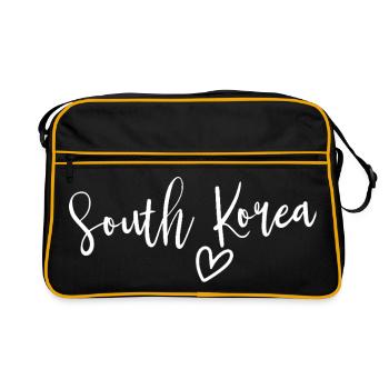 Corée du Sud Cœur Les Femmes Amour Corée du Sud - Sac Retro - noir/or - Devant