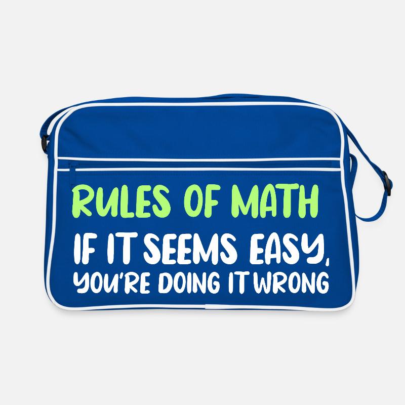 Rules of Math: Easy Seems Wrong Retro Bag
