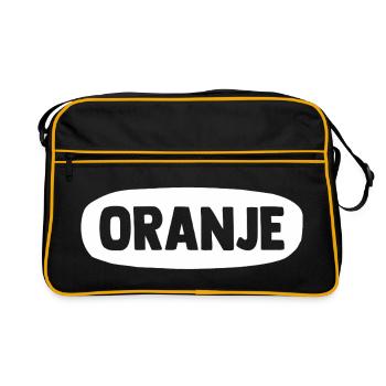 Oranje - Nederland - Niederlande - Netherlands - Retro Tasche - Schwarz/Gold - Vorne