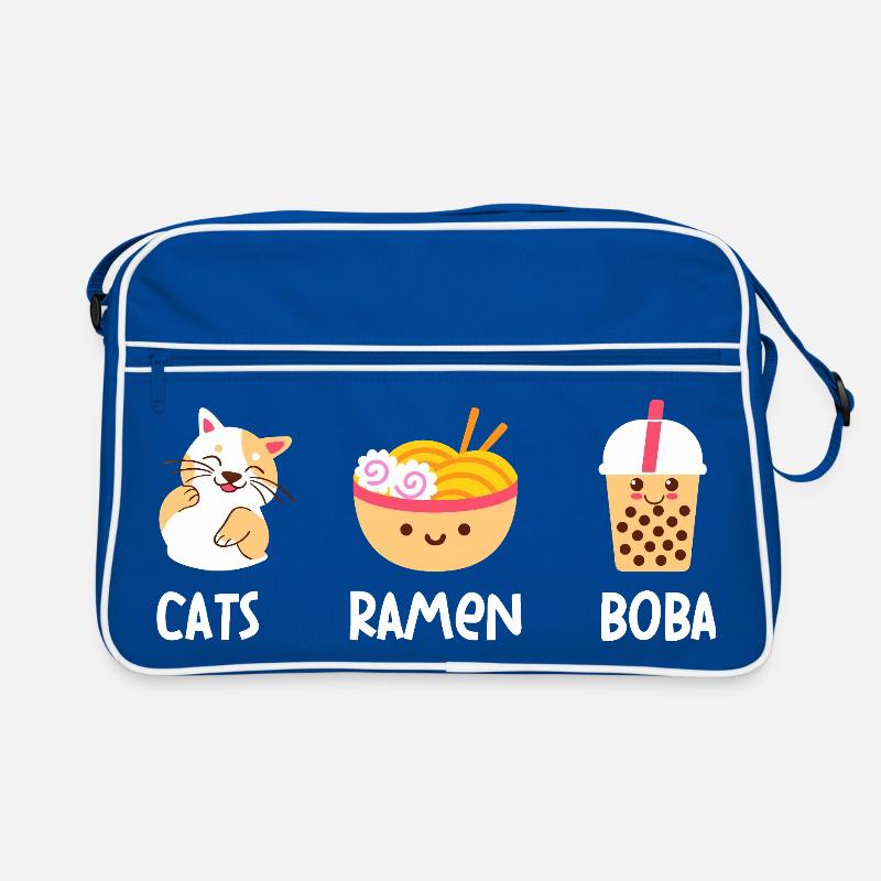 Cat Ramyun Boba Collage Tee Retro Tasche