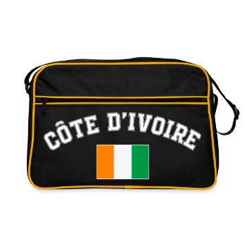 Ivory Coast Pride Cote D'Ivoire Heritage Elephant  - Sac Retro - noir/or - Devant
