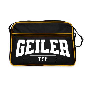 Geiler Typ - Retro Tasche - Schwarz/Gold - Vorne