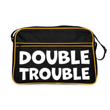 Dart Double_Trouble - Sac Retro - noir/or - Devant