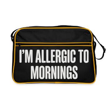 Vintage I'm Allergic To Mornings - Retro Bag - black/gold - Front