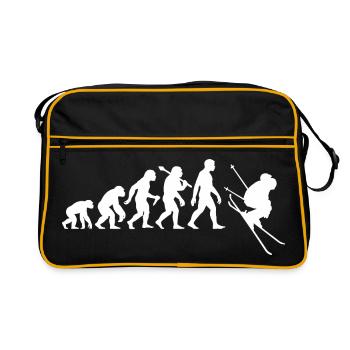 Skier Evolution pour le ski alpin - Sac Retro - noir/or - Devant